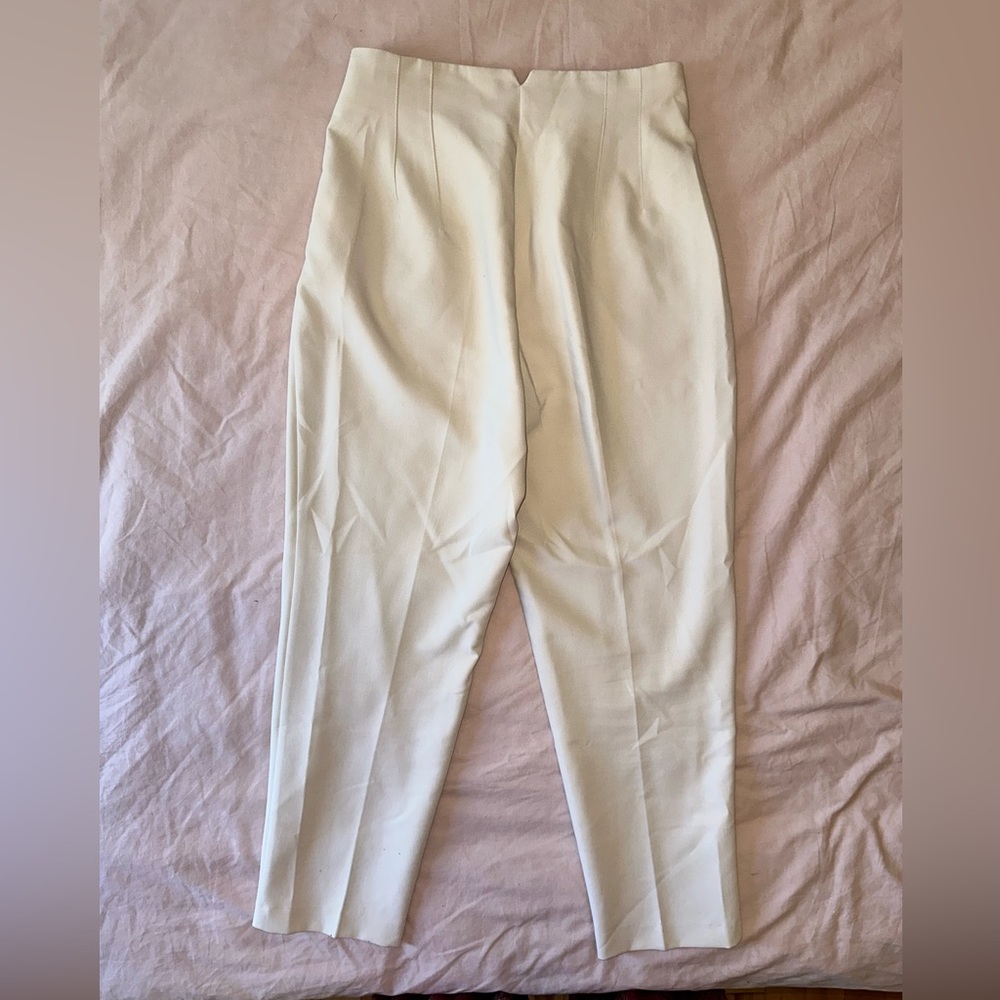 Cream high waisted pants from Zara.